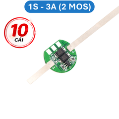 Mạch bảo vệ hàn đầu pin Lithium 1S 3.7V 2 - 4.5A (1 - 3 MOS) có hàn kẽm sẵn ( PCB tròn)