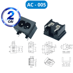 Đầu nối nguồn, jack cắm AC hàn dây chịu tải tốt cho máy móc thiết bị điện