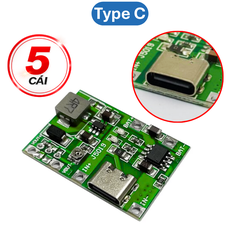 Mạch sạc pin 1S 18650 J5019 dùng IC TC4056 tích hợp mạch tăng áp 2A từ 5V lên 18V