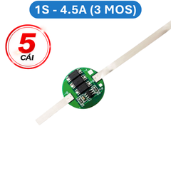 Mạch bảo vệ hàn đầu pin Lithium 1S 3.7V 2 - 4.5A (1 - 3 MOS) có hàn kẽm sẵn ( PCB tròn)