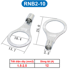 Đầu Cos tròn trần đồng thau, cốt khuyên, cốt tròn trần RNB