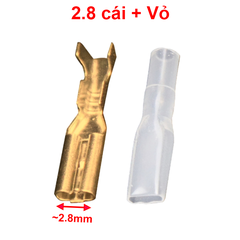 (100 cái) Đầu Cos ghim đực cái 15A 2.8 4.8 6.3 mạ Vàng