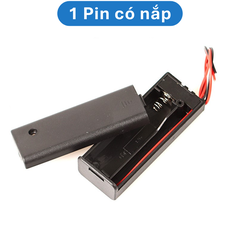 Đế pin tiểu, pin AA đầu ra dây nối tiếp, đế pin có nắp có kèm công tắc