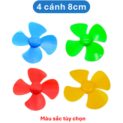 (10 cái) Cánh quạt mini 3 cánh 4 cánh 30mm ... 120mm trục 2mm bằng nhựa rất bền dùng DIY Stem Steam
