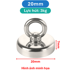 Nam châm cứu hộ siêu hút, Nam châm móc tròn