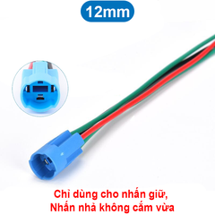 Jack nối, đầu cắm nút nhấn chống nước 12mm, 16mm, 19mm, 22mm