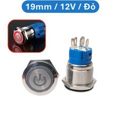 Nút nhấn chống nước đầu bằng ( Nhấn Nhả - Reset ) lỗ khoét 12mm/16mm/19mm/22mm