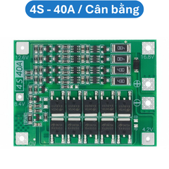 Mạch sạc bảo vệ pin Lithium 3S/4S 40A 60A 18650 BMS 11.1V 12.6V/14.8V 16.8V
