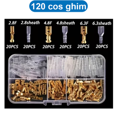 Hộp Đầu Cos ghim đực cái 15A 2.8/4.8/6.3 mạ Vàng