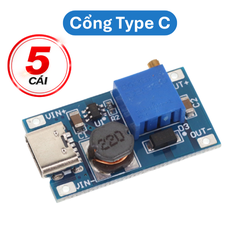 Mạch tăng áp Mini 2A MT3608 chân hàn dây, type C, Micro B