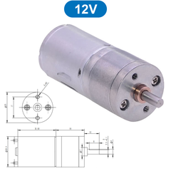Động cơ giảm tốc JGA25 370, 6/12/24V nhiều tốc độ