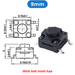 (10 cái) Nút nhấn 6x6mm chống thấm 4 chân dán SMD cao 4.3 - 15mm