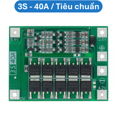 Mạch sạc bảo vệ pin Lithium 3S/4S 40A 60A 18650 BMS 11.1V 12.6V/14.8V 16.8V