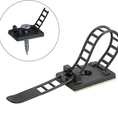 (10 cái) Kẹp rút giữ dây ACT trắng/đen có keo dán 3M 1600T