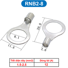 Đầu Cos tròn trần đồng thau, cốt khuyên, cốt tròn trần RNB