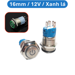 Nút nhấn chống nước đầu cao ( nhấn giữ - khoá ) lỗ khoét 12mm/16mm/19mm/22mm