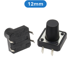 (20 Cái) Nút nhấn 12x12mm 4 chân cắm đứng cao 4.3 - 20mm