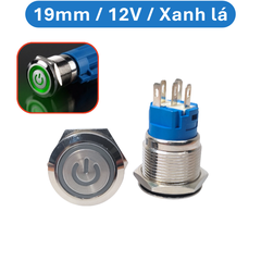 Nút nhấn chống nước đầu bằng ( Nhấn Nhả - Reset ) lỗ khoét 12mm/16mm/19mm/22mm
