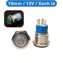 Nút nhấn chống nước đầu bằng ( Nhấn Giữ - Khóa ) lỗ khoét 12mm/16mm/19mm/22mm