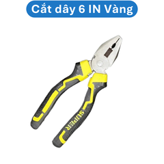 Kìm cắt dây, mũi kim, đầu bằng loại lớn SUPER đen vàng