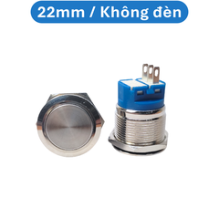 Nút nhấn chống nước đầu bằng ( Nhấn Nhả - Reset ) lỗ khoét 12mm/16mm/19mm/22mm