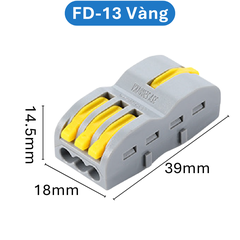 (2 Cái) Cút nối dây điện nhanh chiu nhiệt nhiều cổng FD