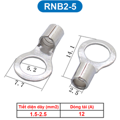 Đầu Cos tròn trần đồng thau, cốt khuyên, cốt tròn trần RNB