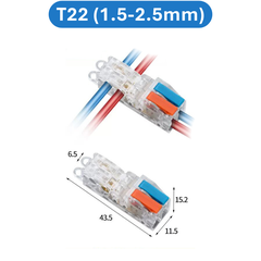 (2 Cái) Cút nối dây điện nhanh chữ T 32A Cho dây 0.5 - 5mm2