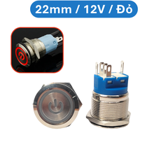 Nút nhấn chống nước đầu bằng ( Nhấn Giữ - Khóa ) lỗ khoét 12mm/16mm/19mm/22mm