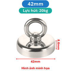 Nam châm cứu hộ siêu hút, Nam châm móc tròn