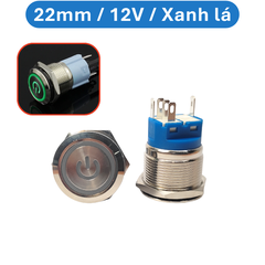 Nút nhấn chống nước đầu bằng ( Nhấn Giữ - Khóa ) lỗ khoét 12mm/16mm/19mm/22mm