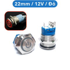 Nút nhấn chống nước đầu cao ( nhấn giữ - khoá ) lỗ khoét 12mm/16mm/19mm/22mm