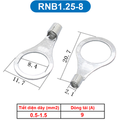Đầu Cos tròn trần đồng thau, cốt khuyên, cốt tròn trần RNB