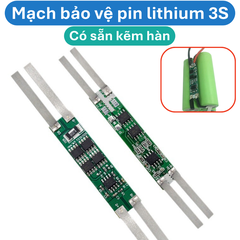 Mạch bảo vệ pin lithium 3S JH - 995098 5A/JH - 995012 10A có sẵn kẽm hàn