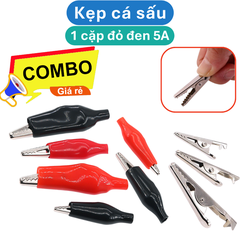 (5 cặp) Kẹp cá sấu 1 cặp đỏ đen 5A