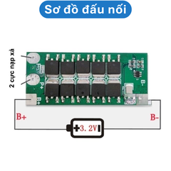Mạch bảo vệ pin sắt LifePo4 1S 3.2V công suất lớn có sẵn kẽm hàn
