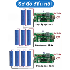 Mạch sạc cổng type C tăng áp dùng cho pin Lithium 3.7V 2S/3S/4S dòng sạc 1 - 4A