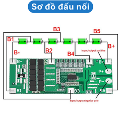Mạch sạc bảo vệ pin lithium 6S 25.2V chân hàn