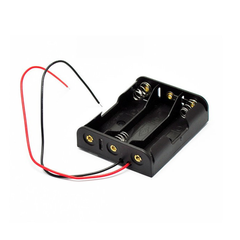 Đế pin tiểu, pin AA đầu ra dây nối tiếp, đế pin có nắp có kèm công tắc