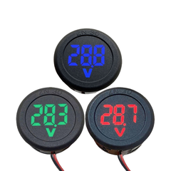 Đồng hồ tròn đo điện áp 4 - 100V DC màn hình LED