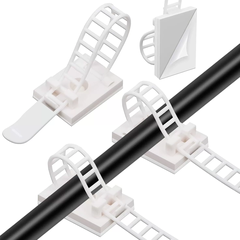 (10 cái) Kẹp rút giữ dây ACT trắng/đen có keo dán 3M 1600T