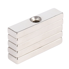 Nam châm đất hiếm vuông , chữ nhật 1 lỗ
