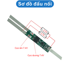 (2 Cái) Mạch bảo vệ pin Lithium 2S 8.4V có kẽm hàn sẵn