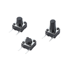 (50 Cái) Nút nhấn 6x6mm 2 chân cắm nằm ngang cao 4.3 - 8mm