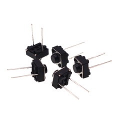 (50 Cái) Nút nhấn 6x6mm 2 chân cắm đứng cao 4.3 - 9mm