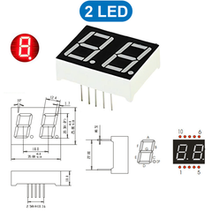 LED 7 đoạn màu đỏ 0.8 inch âm chung / dương chung