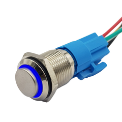 Nút nhấn chống nước đầu cao ( nhấn giữ - khoá ) lỗ khoét 12mm/16mm/19mm/22mm