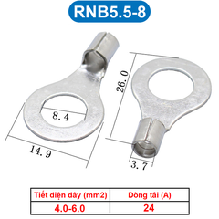 Đầu Cos tròn trần đồng thau, cốt khuyên, cốt tròn trần RNB