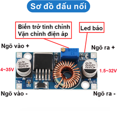 Mạch nguồn giảm áp, hạ áp 5A XL4005 DC - DC