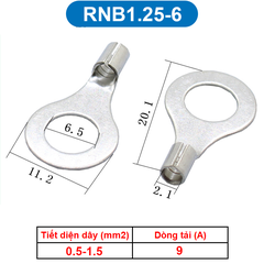 Đầu Cos tròn trần đồng thau, cốt khuyên, cốt tròn trần RNB